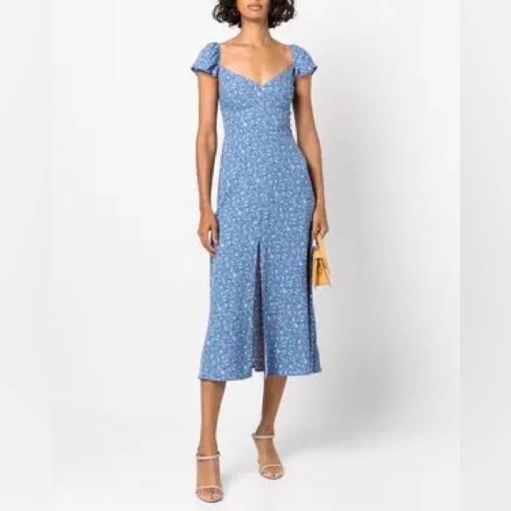 Reformation Baxley Floral Midi Dress 0